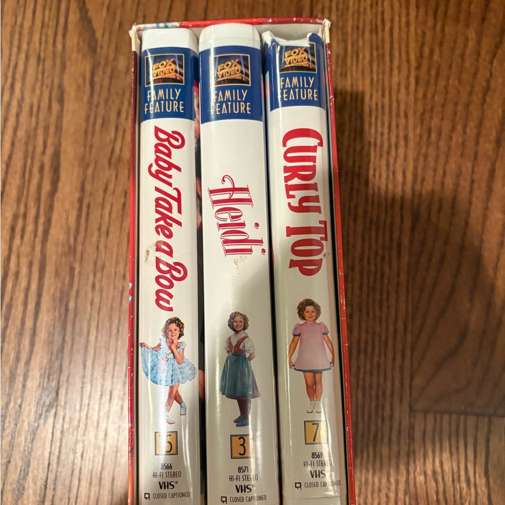 Shirley Temple Triple-Pack Movie Collection, VHS Tape Box Set